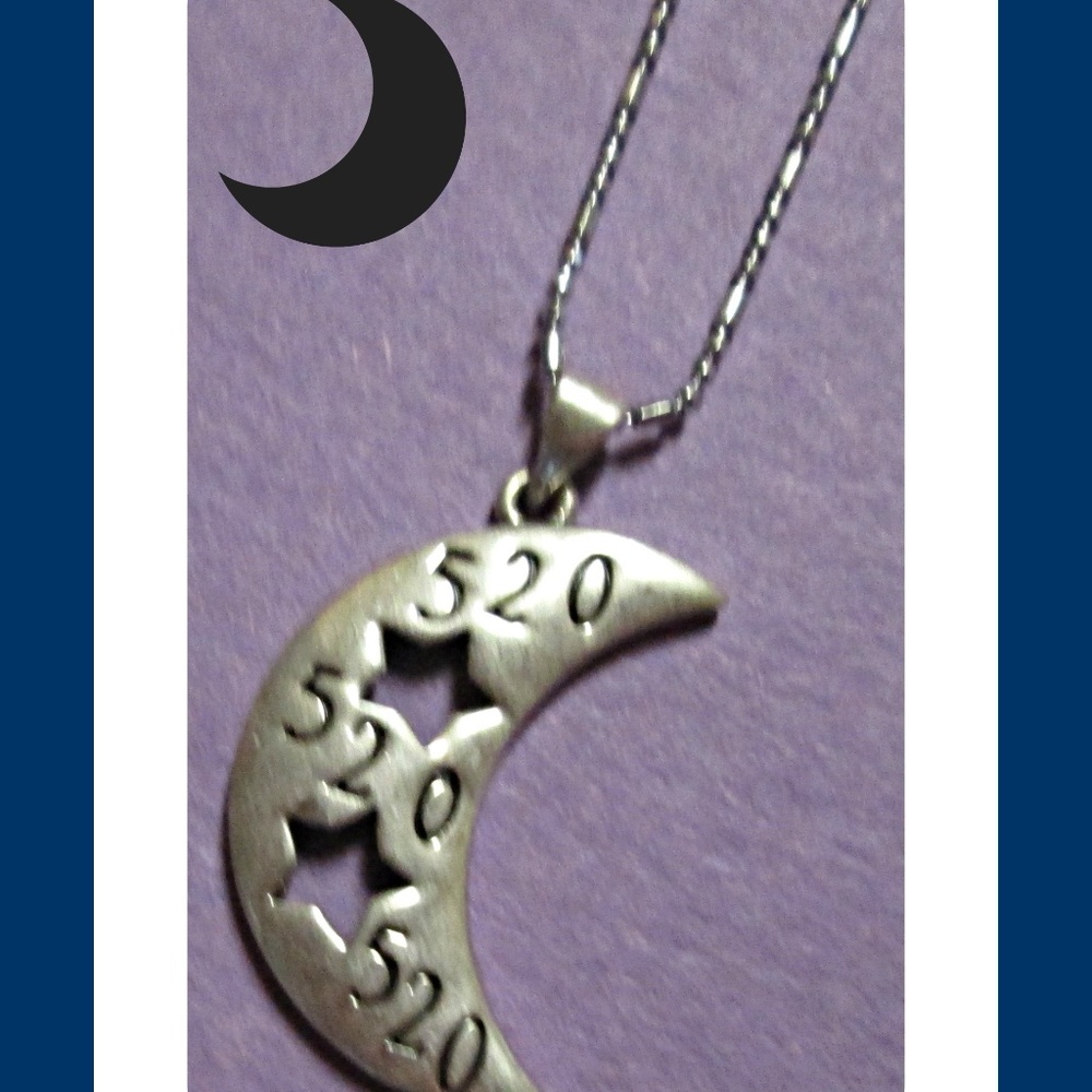 18KRP Moon/Star/520 Design Necklace